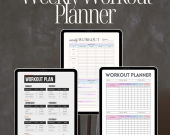 Weekly Workout Planner – Fitness Log for Progress and Goals