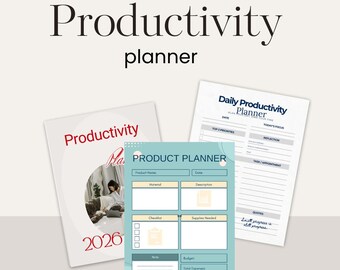 Productivity Planner – Weekly Goal Tracker, Motivational Tool