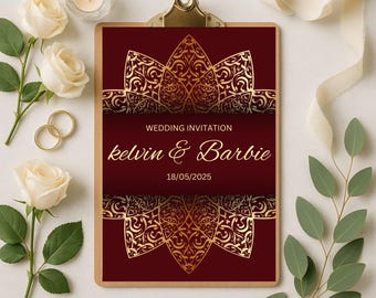Modern Wedding Invitation Cards – Elegant Save the Date Stationery