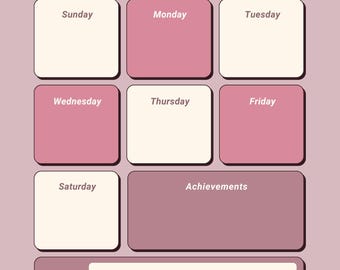 Weekly Planner – A5 Desk Organizer, Daily Schedule, Goals, Achievements