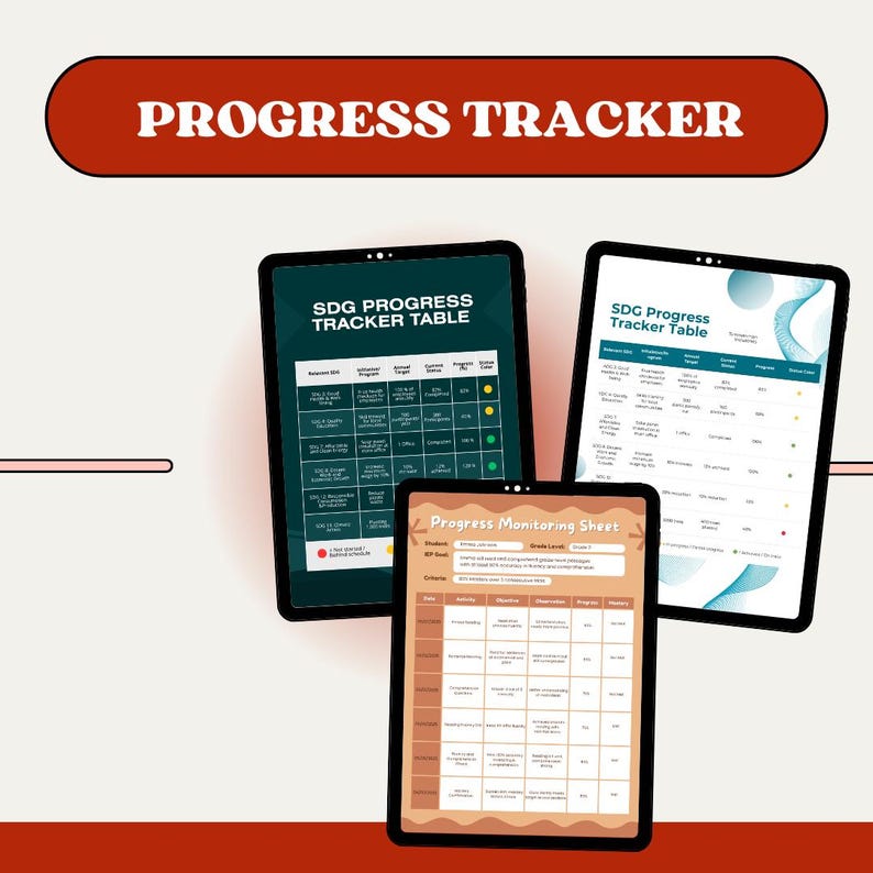 Progress D Tablet Modern SDG Progress Tracker - Stylish Sustainable Development ...