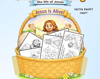 Jesus Easter Pocket Craft Easter Basket Pocket Craft Christian Easter Craft Life Of Jesus Christ Story Craft Biblical Homeschooling Crafts