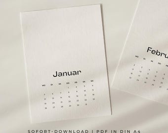 Printable 2026 Calendar | Customizable Calendar | Vision Board Calendar | Digital Download | A4 Portrait Format | PDF | German
