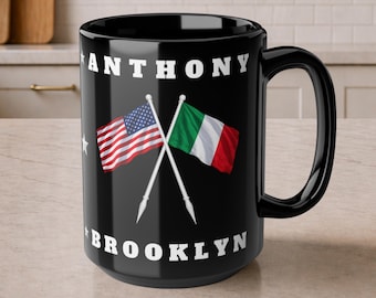 Personalized Crossed Flags Mug | Custom Country Coffee Cup | Heritage Gift | Dual Citizenship | Travel Lover Gift | Family Roots Mug