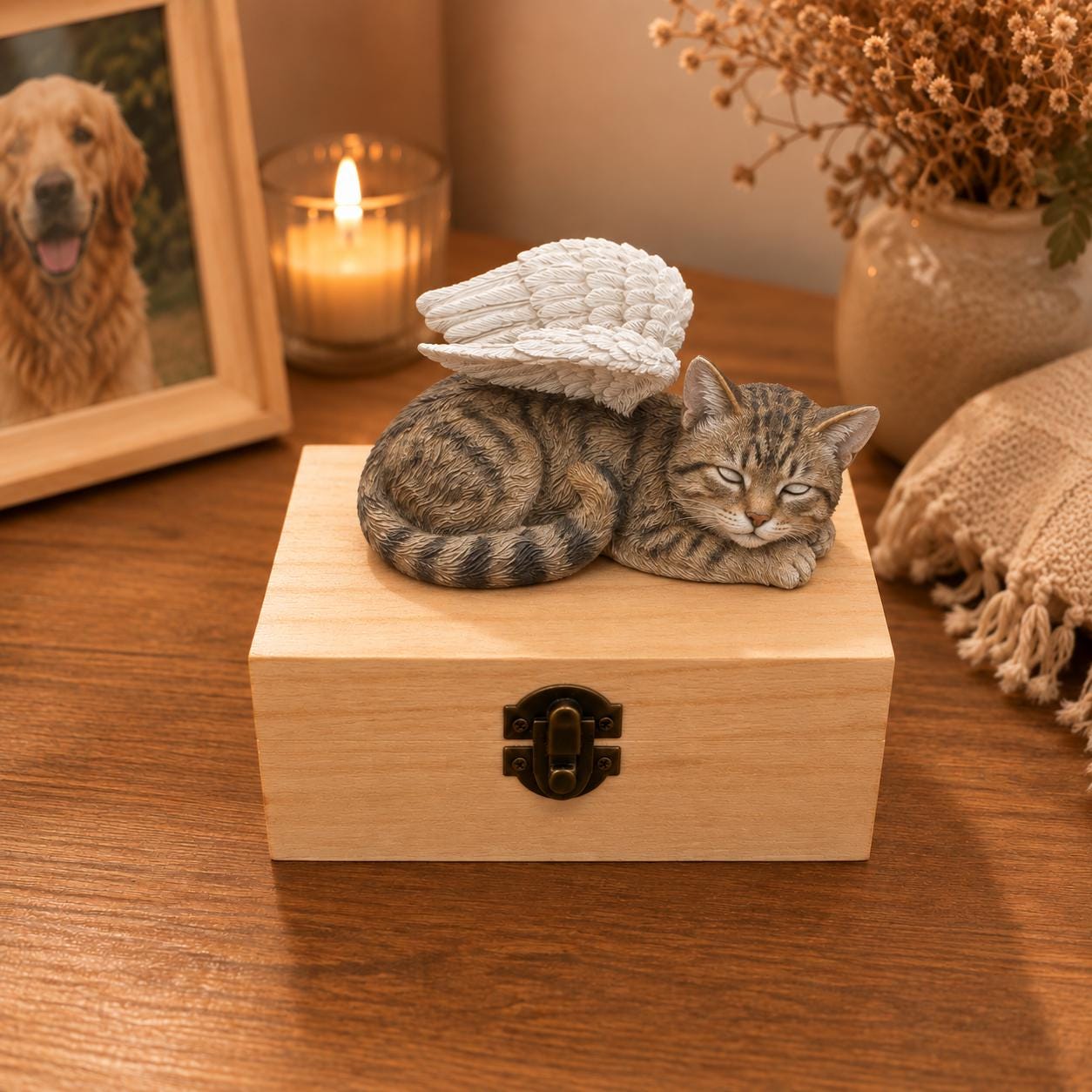 Hand Painted Wooden Box Cat - Etsy