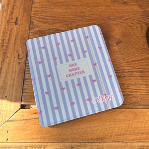 One More Chapter Kindle Case, Bookish Striped Heart Cover for Kindle Paperwhite 12th & 11th, Kindle Basic 6”, Cute Reader Gift