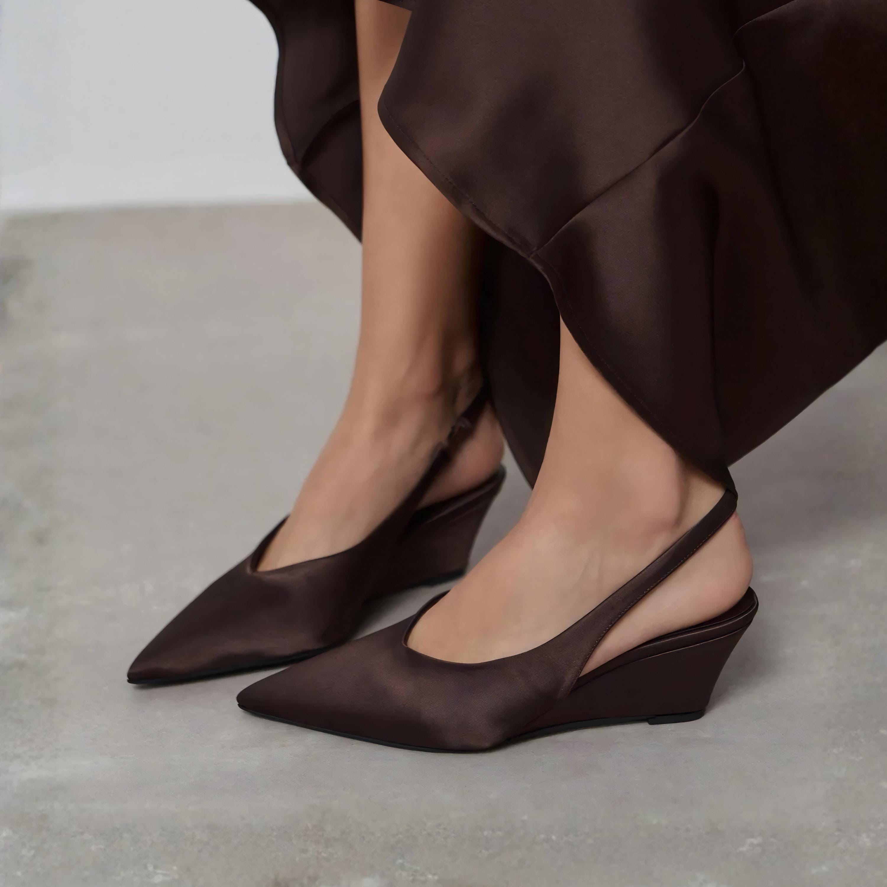 Brown Satin Heels - Etsy Brown Satin Heels - Etsy