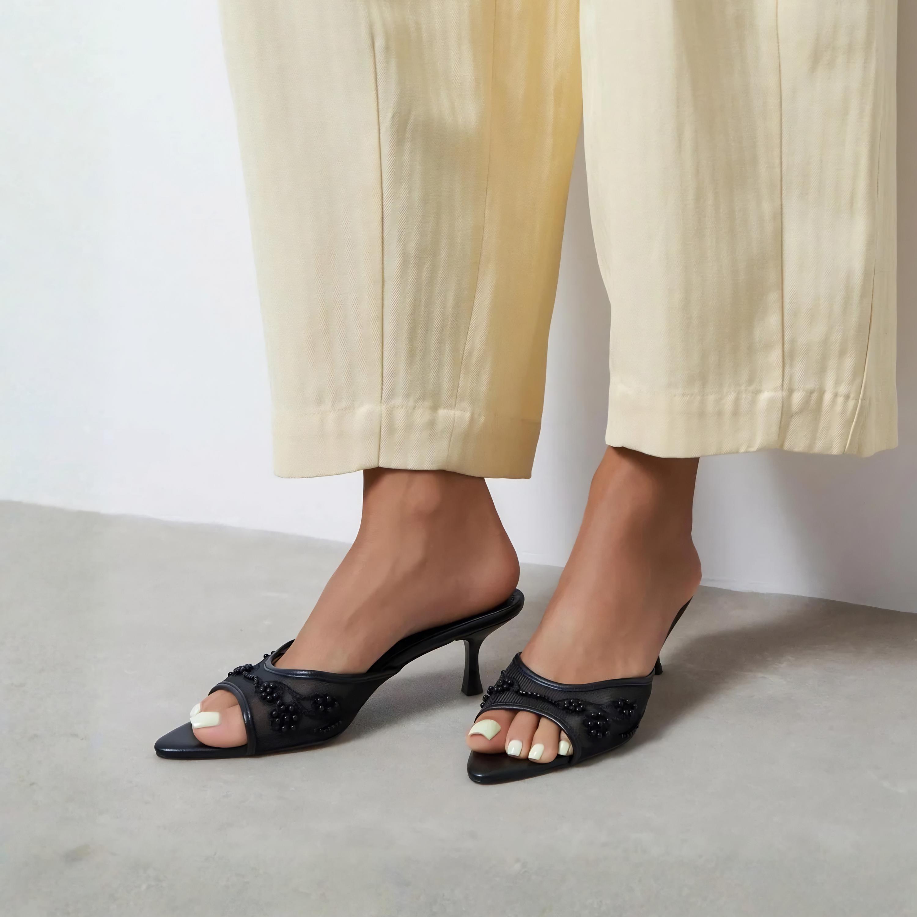 Pointed Toe Mule Heel - Etsy