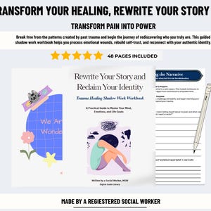 Trauma Healing Shadow Work Workbook: Rewrite Your Story (Digital Download)