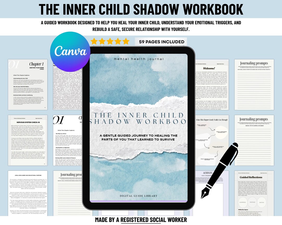 Inner Child Shadow Work Workbook, Trauma Healing Journal, Self Love ...