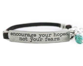 Hope Bracelet, Inspirational Bracelet, Encouragement Gift, Encouragement Bracelet, Mental Health Bracelet, Meditation Bracelet, Mindfulness