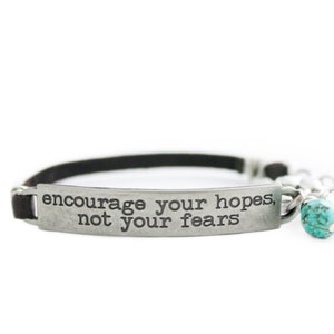 Hope Bracelet, Inspirational Bracelet, Encouragement Gift, Encouragement Bracelet, Mental Health Bracelet, Meditation Bracelet, Mindfulness image 1