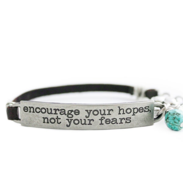 Hope Bracelet, Inspirational Bracelet, Encouragement Gift, Encouragement Bracelet, Mental Health Bracelet, Meditation Bracelet, Mindfulness