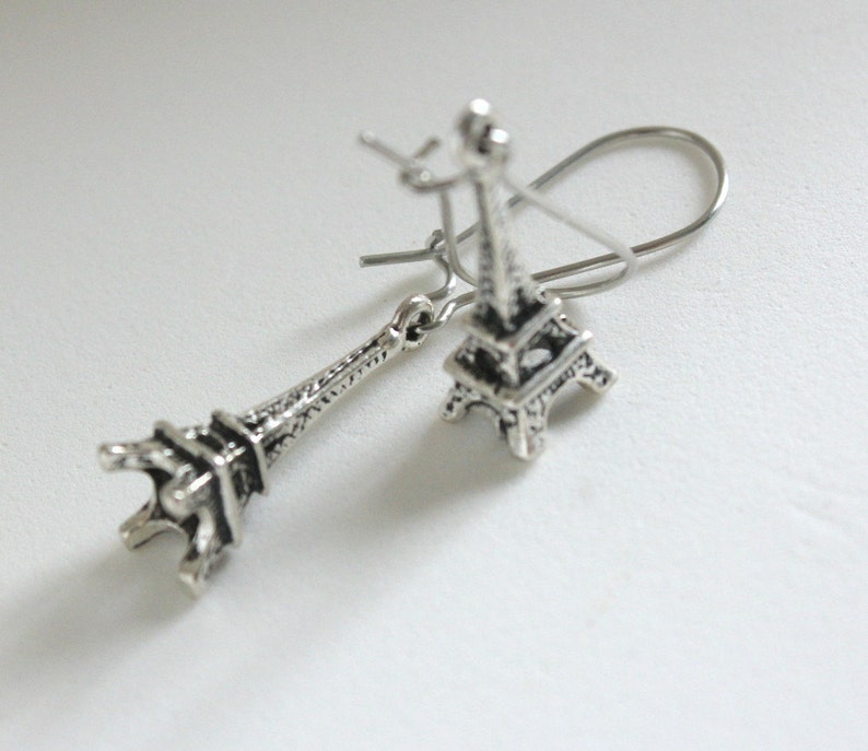 Eiffel Tower Earring, French Earrings, Paris Jewelry, Paris Love, Paris Earrings, Travel Earrings, Travel Gift, French Jewelry, French Gift image 7