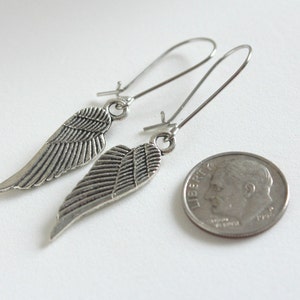 Angel Wing Earring, Fairy Wing Jewelry, Angel Jewelry, Feather Earring, Feather Jewelry, Faerie Jewelry, Angel Wing Jewelry, Godmother gift image 4