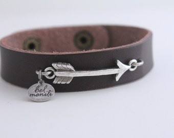 Arrow Bracelet, Leather Cuff, Follow Your Arrow, Barn Wedding, Arrow Jewelry, Southwestern Jewelry, Arrow Gift, Cuff Bracelet, New Mom Gift