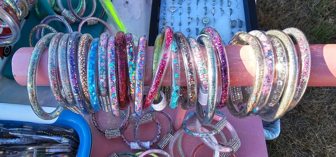 Glitter Jelly Bracelets Etsy