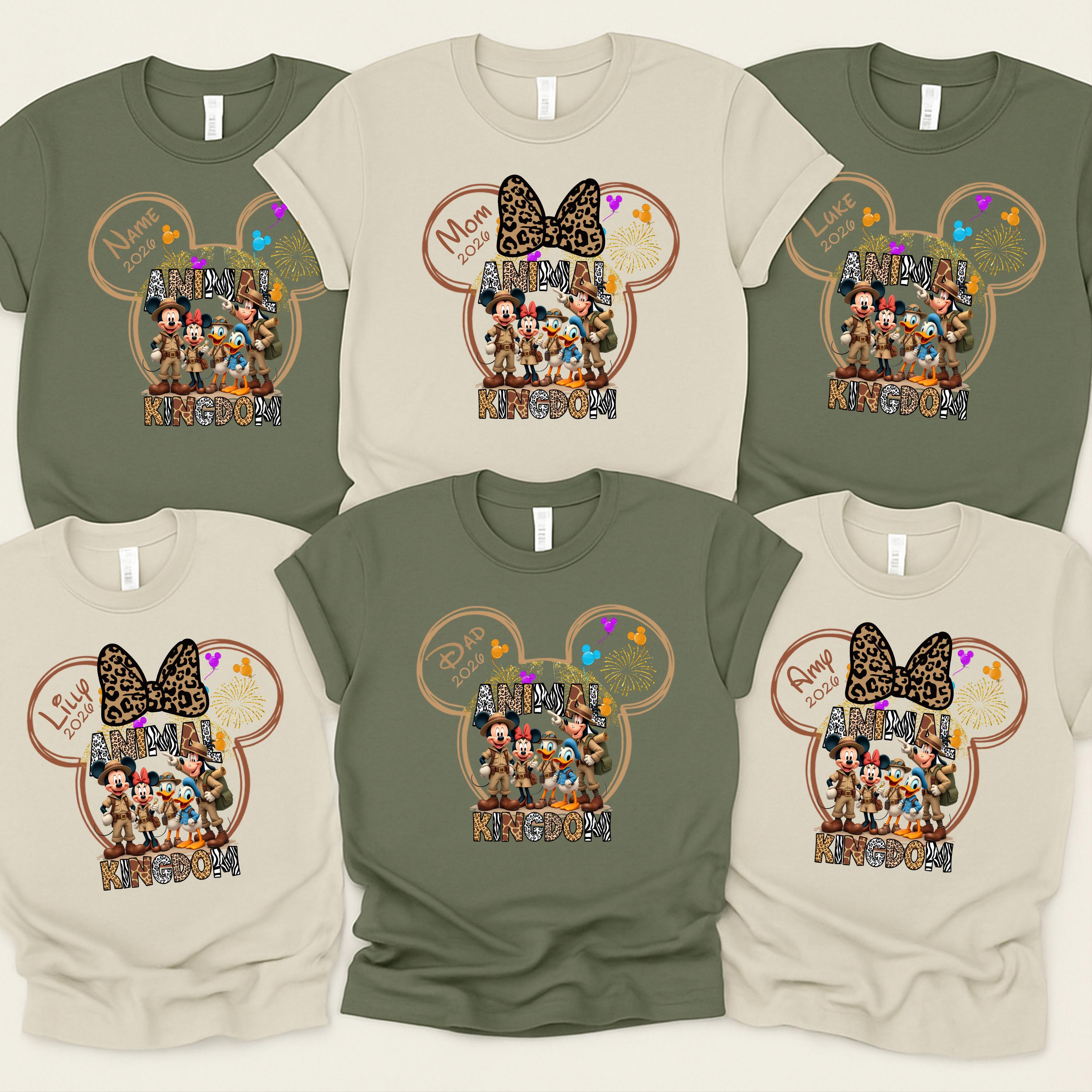Discover Personalized Disney Animal Kingdom 2026 Shirt, Matching Family Disney Trip Tee