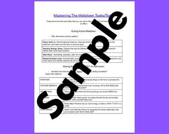 Calm Down Visual Guide | Kids Emotional Regulation Tools (Digital Download)