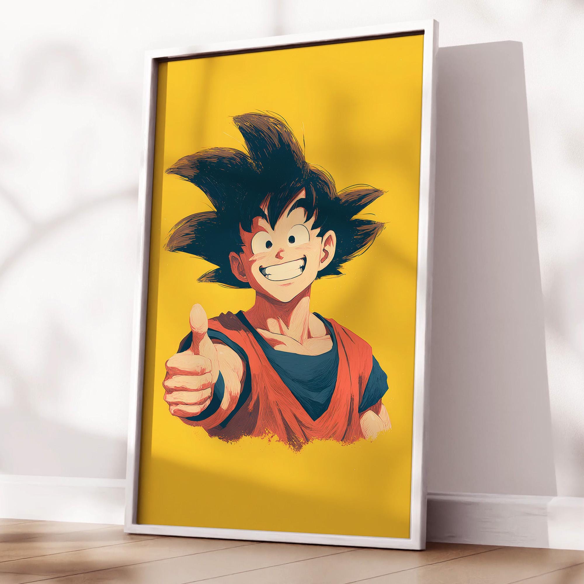 Son Goku Poster, Dragon Ball Z Art Print, Anime Wall Decor, Manga ...