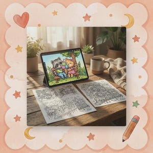 Kawaii Animal Coloring Book: Cozy Friends, Bold Easy Pages (PDF + PNG Download) image 10