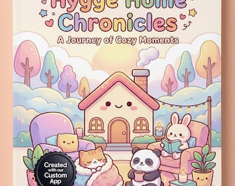 Hygge Coloring Book – Cozy Home Illustrations, Stress Relief (PDF Download)