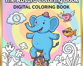 Absurd Coloring Book: Funny Animals, Weird Scenes (PDF Download)