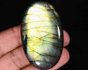 Natural Labradorite Oval Shape Cabochon Loose Gemstone For Making Jewelry 151.70 Ct 59X37X8 MM