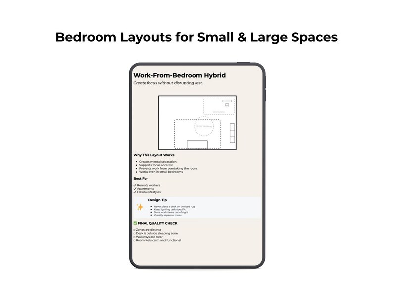 Modern Home Room Layout Kit | Living Room, Bedroom & Kitchen Layout ...
