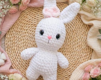 Bunny Crochet Pattern PDF, Soft Plush Amigurumi Rabbit Toy Pattern, Beginner Friendly Crochet Tutorial, Sunny the Bunny