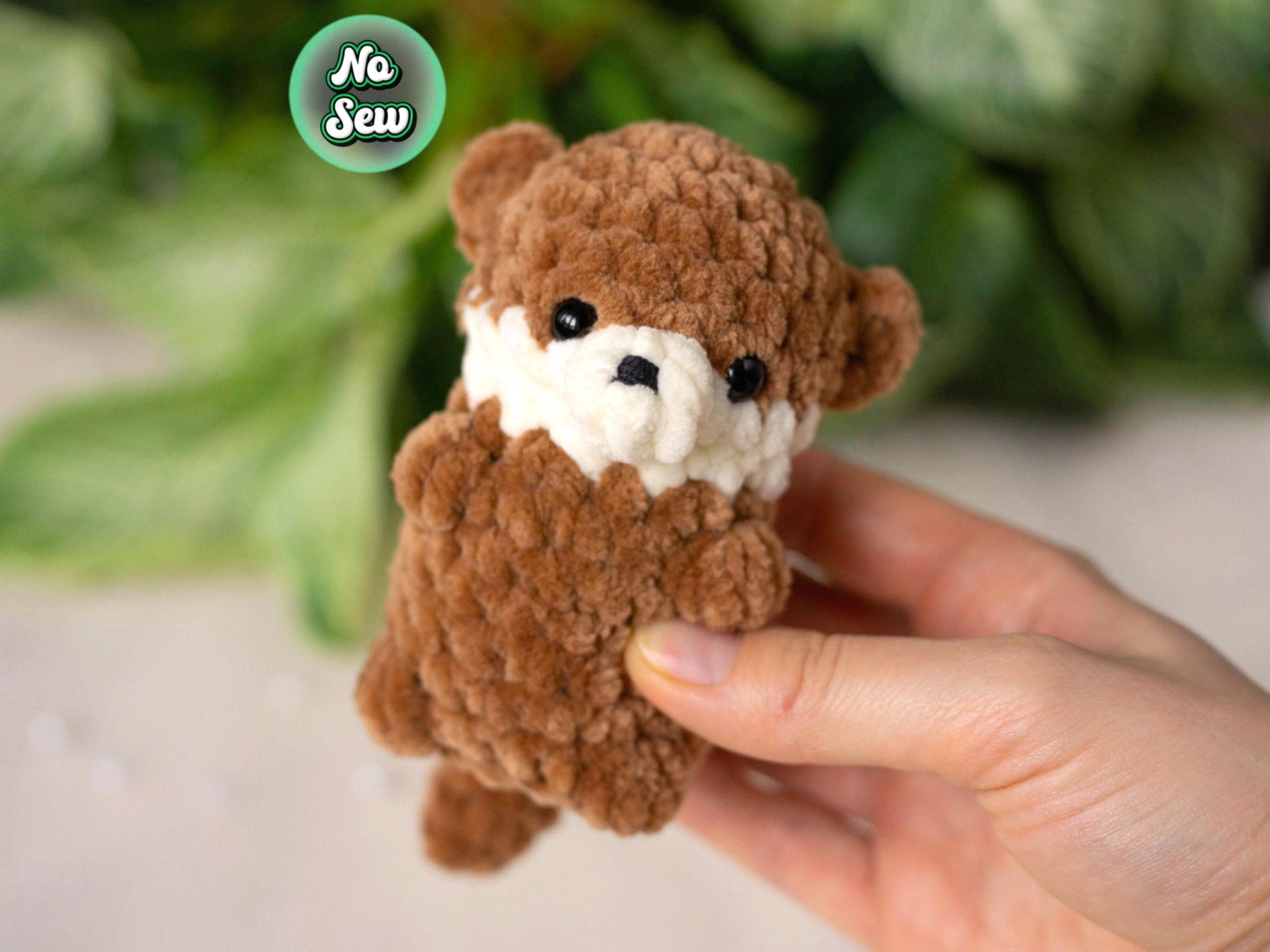 39 Otter Crochet Patterns for Cute Gifts, Nursery Decor, and Pocket-Sized Amigurumi 13 Otter Small Chubby Animal