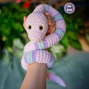 Patrón de serpiente a crochet sin costuras, serpiente amigurumi fácil, serpiente de peluche larga a crochet, patrón para principiantes en PDF – Idiomas: En (EE. UU.), Fr, De, Es