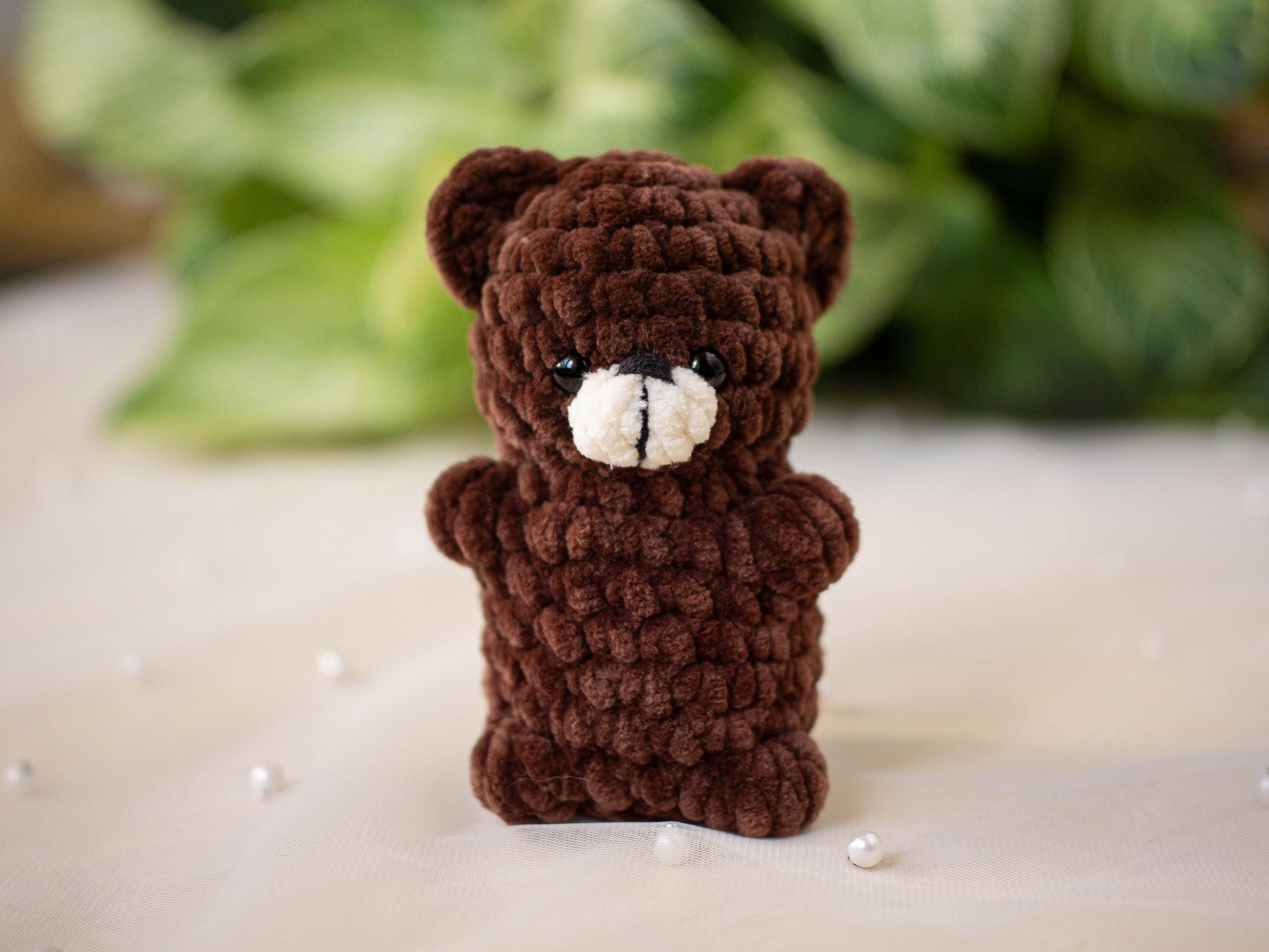No Sew Teddy Bear Crochet Pattern PDF, Mini Plush Bear, Chubby ...