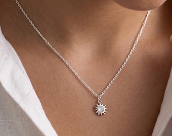 Parelmoer zonneketting voor dames hemelse gouden gelaagdheid sieraden