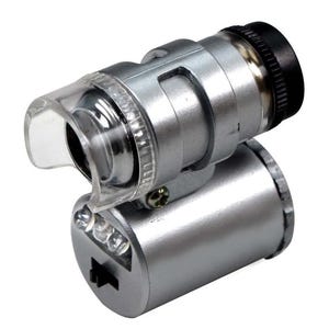 20X LED Pocket Microscope Magnifier – Illuminated Jewelers Loupe for Jewelry, Coins, Gems, Stamps & Collectibles