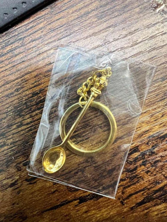 Tiny Spoon Keychain, 2 Colors Available - image 1