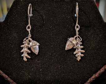 Oak Leaf & Acorn Sterling Silver Earrings