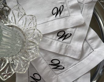 Custom Embroidered Cocktail Napkins (Set of 4)