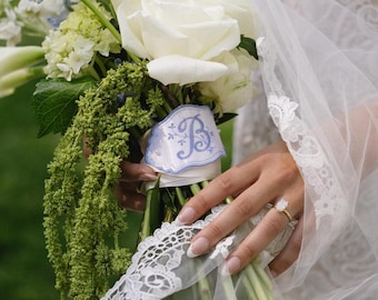 Embroidered Bridal Bouquet Keepsake (Custom Monogram)