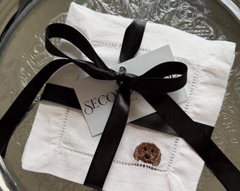 Custom Embroidered Dog Cocktail Napkins (Set of 4)