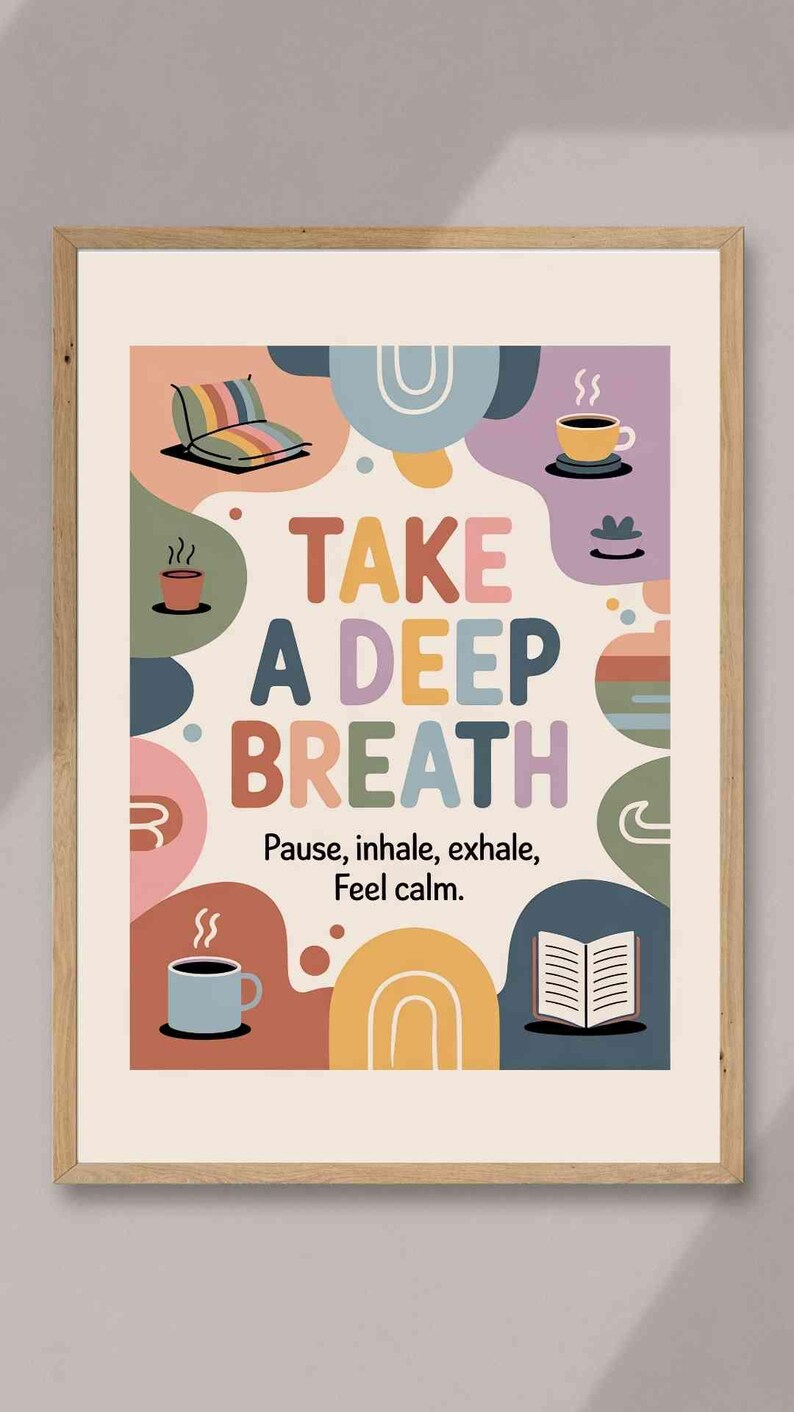 Kids Calm Corner Poster Printable – Take a Deep Breath Wall Art ...