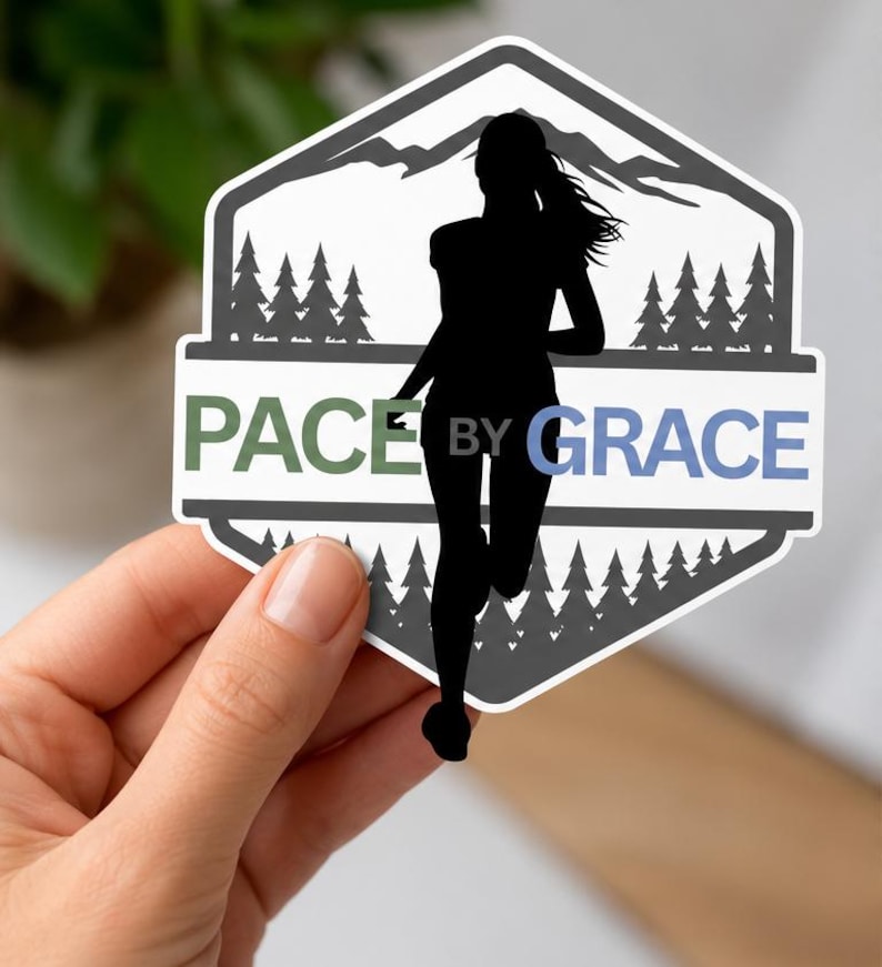 Pacing Problem Pace by Grace Runner Sticker | Christian Inspirational Vinyl Decal - Etsy