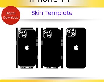 Plantilla de diseño para iPhone 14: archivo SVG de corte envolvente (descarga digital)