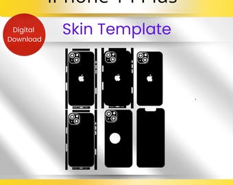 Plantilla de diseño para iPhone 14+ - Archivo SVG de corte envolvente (descarga digital)