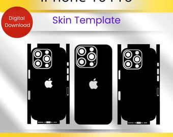 Plantilla de diseño para iPhone 16 Pro: archivo SVG de corte completo (descarga digital)