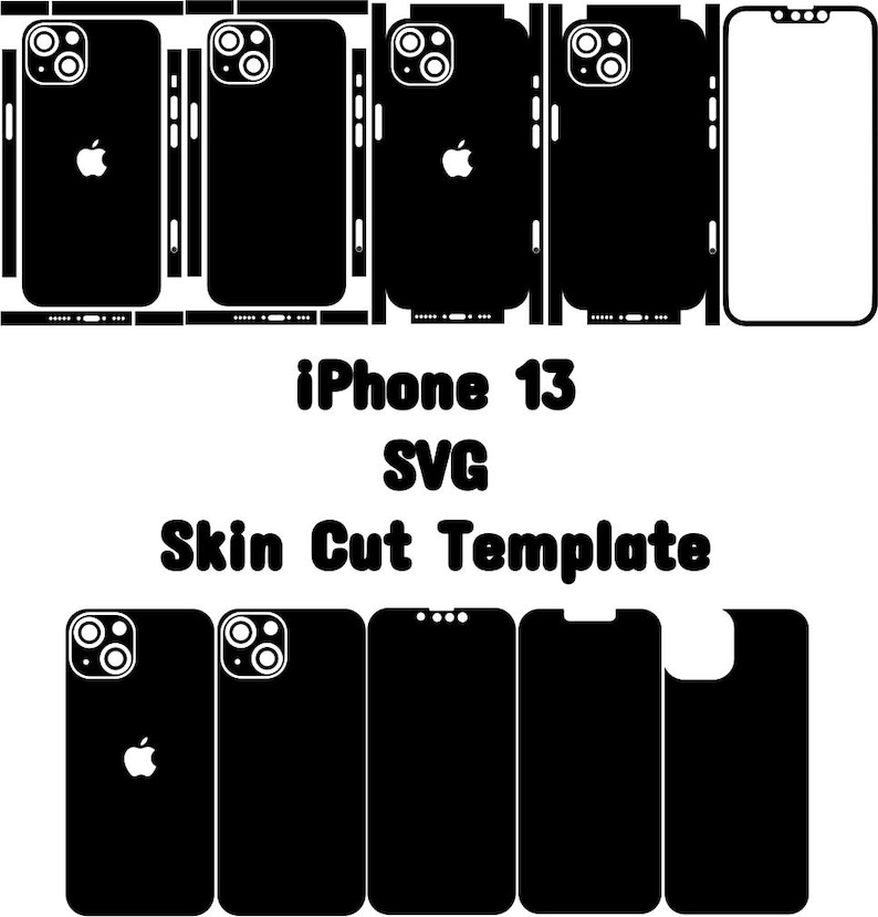 IPhone 13 Skin Template – Full Wrap SVG Cut File (digital Download) - Etsy