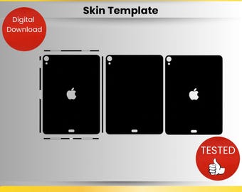 Plantilla de diseño para iPad Air 11 (2025) en formato SVG, DXF, AI y CDR, compatible con Cricut Silhouette y descarga digital.