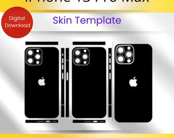 Plantilla de diseño para iPhone 13 Pro Max: archivo SVG de corte completo (descarga digital)