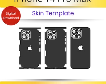 Plantilla de diseño para iPhone 14 Pro Max: archivo SVG de corte envolvente completo (descarga digital)