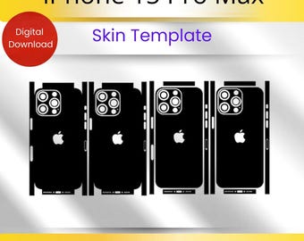 Plantilla de diseño para iPhone 15 Pro Max: archivo SVG de corte completo (descarga digital)